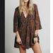 Free People Dresses | Bohemian Mini Dress With Bell Sleeves - Free People Heatwave Mini Dress | Color: Brown | Size: S