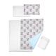 5 Piece Baby Bedding Duvet Pillow with Covers & Jersey Sheet fits 140x70cm Cot Bed (It's a Boy)