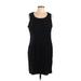 Scarlett Casual Dress - Sheath Scoop Neck Sleeveless: Black Print Dresses - Women's Size 13