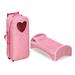 Badger Basket 3-in-1 Trolley Doll Carrier w/ Rocking Bed & Bedding - Pink/Polka Dot | 30 H x 9 W x 6.5 D in | Wayfair 14956