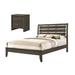 CDecor Home Furnishings Crawley Mod Grey 2-Piece Bedroom Set w/ Nightstand Wood in Brown/Gray | 50.5 H x 43 W x 81.5 D in | Wayfair 215618T-S2N