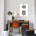 East Urban Home I Love You I Love You Too Honeymoon Hotel - Wrapped Canvas Textual Art Canvas, in Black/Gray/Green | 12 H x 8 W x 0.75 D in | Wayfair