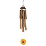 Woodstock Chimes Asli Flower Wind Chime Wood in Brown | 24 H x 5.3 W x 5.3 D in | Wayfair FWSU