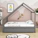 Isabelle & Max™ Wooden House Platform Bed w/ Trundle Wood in Gray | 73 H x 56 W x 78.7 D in | Wayfair 5F97203792AA4953A9B4DDBD74FB3325