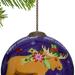 The Holiday Aisle® Christmas Moose Ball Ornament Glass in Blue | 3 H x 3 W in | Wayfair DAB42C63973848EC890DDF5392D1F096