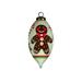 The Holiday Aisle® Festive Glitter Gingerbread Man Finial Ornament Glass in Brown/Green/Red | 5 H x 2.5 W x 2.5 D in | Wayfair