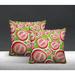 Bay Isle Home™ Pomme Pomegranate Indoor/Outdoor Square Pillow Polyester/Polyfill blend in Red/Yellow | 17 H x 17 W x 4.5 D in | Wayfair