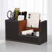 Red Barrel Studio® Multi-Function Desk Organizer Faux Leather in Black/Brown | 4.3 H x 8 W x 3.7 D in | Wayfair 4A73E0E2E2714E9F9E2A0CE5C8D8D90C