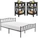 Breakwater Bay Bedroom Set, Metal in Black | 35 H x 60 W x 80 D in | Wayfair F3FFA10F77474C34A8AF8D99B2D299C1