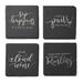 Ebern Designs Cloud Wine Slate Coaster Set Of 4 Stoneware, Glass in Gray | 0.5 H x 4 D in | Wayfair BEB8175E93D3491B91045EEFB297DE6C