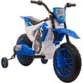 Homcom - Moto cross électrique enfant 3 à 5 ans 12 v 3-8 Km/h avec roulettes latérales amovibles
