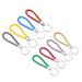 Braided Leather Keychain, 8 Colors PU Key Ring Woven Decoration Lanyard Strap - Multicolor - 12cm
