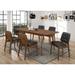 Lana Natural Walnut and Black 7-piece Dining Set with Butterfly Leaf