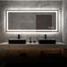 TOOLKISS Anti-Fog Bathroom Mirror with Dimmable Light , Frameless Rectangular Wall Vanity Mirror