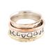 Endearing Hearts,'Sterling Silver Brass and Copper Meditation Spinner Ring'