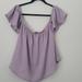 American Eagle Outfitters Tops | American Eagle Flowy Off Shoulder Top | Color: Purple | Size: Xs