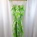 Lilly Pulitzer Dresses | Lilly Pulitzer Green White Silk Sun Dress Size 4 | Color: Green/White | Size: 4