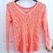 American Eagle Outfitters Sweaters | American Eagle Sweater Coral With White Sz Xs | Color: Pink/White | Size: Xs