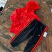 Adidas Matching Sets | Adidas 2 Piece Red Orange Track Suit Pullover Hoody And Black Pants Size 2t Nwt | Color: Orange/Red | Size: 2tb