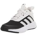 adidas Originals Flex Basketball Shoe, Black/White/Black, 12 US Unisex Little Kid