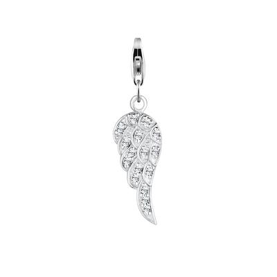 Nenalina - Anhänger Flügel Kristalle 925 Silber Charms & Kettenanhänger 1 ct Damen