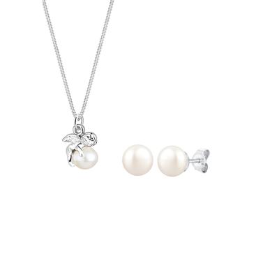 Elli Engel Süßwasserzuchtperle aus 925 Sterling Silber Weiß Damen Image