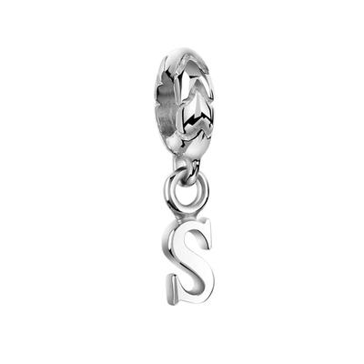 Nenalina - Buchstabe Bead Anhänger Initialen Basic 925 Silber Charms & Kettenanhänger 1 ct Damen