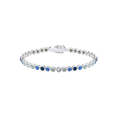 Elli - Mehrfarbig Kristall 925 Sterling Silber Armbänder & Armreife Damen