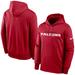Men's Nike Red Atlanta Falcons Fan Gear Wordmark Performance Pullover Hoodie