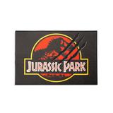 Red 52 x 36 x 0.5 in Area Rug - Ukonic Jurassic Park Logo Printed Area Rug | 52 X 36 Inches Polyester | 52 H x 36 W x 0.5 D in | Wayfair 16474