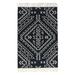 Blue/Navy 30 x 0.25 in Area Rug - LOOMY Blue My Mind Southwestern Handmade Handwoven Dark Navy/White Indoor/Outdoor Area Rug Recycled P.E.T. | Wayfair