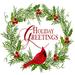 The Holiday Aisle® Holiday Greetings Cardinal Wreath I Canvas | 20 H x 20 W x 1.25 D in | Wayfair C68FE9A922A84E28B7F7D07E0BDBEC5C