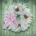 The Holiday Aisle® Blush Bow Wreath 2882928 Canvas | 12 H x 12 W x 1.25 D in | Wayfair FB894260F66E4B629E7A3FA11AC4BDE6