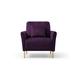 Accent Chair - Everly Quinn Accent Chair Velvet in Indigo | 36.2 H x 31.5 W x 31.5 D in | Wayfair B972CDF64DE645958E9FAB942F0530D5