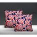 Bay Isle Home™ Pomme Pomegranate Indoor/Outdoor Square Pillow Polyester/Polyfill blend in Red/Blue | 19 H x 19 W x 5.25 D in | Wayfair
