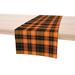 The Holiday Aisle® Darka Table Runner, 100% Cotton, 16X108", Halloween Plaid Cotton Blend in Gray/Orange | 72 W x 16 D in | Wayfair