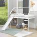 Harper Orchard Kyllian Wood Loft Bed w/ Slide in White | 72 H x 41 W x 77 D in | Wayfair 1DDC9213476E4724AB2B5A21ADB384E5