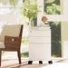 Inbox Zero Jemira 3-Drawer Mobile Vertical Filling Cabinet Wood in White | 24.1 H x 15.6 W x 19.8 D in | Wayfair B1C77536772746B58E3F189AE22333A9