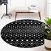 Black/White 39 x 39 x 0.5 in Area Rug - The Twillery Co.® Somerville Rug, Polypropylene | 39 H x 39 W x 0.5 D in | Wayfair