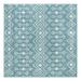 Blue/White 39 x 39 x 0.5 in Area Rug - The Twillery Co.® Somerville Mona Rug Polypropylene | 39 H x 39 W x 0.5 D in | Wayfair