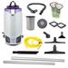 ProTeam GoFit 10, 10 quart Backpack Vacuum #107694 with 15 inch Carpet and Hard Surface Sidewinder Tool Kit #107463