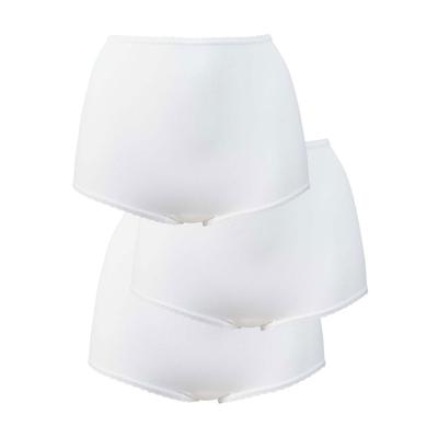Bali Women's Skimp Skamp Brief 3-Pack (Size 7) White/White/White, Nylon,Spandex