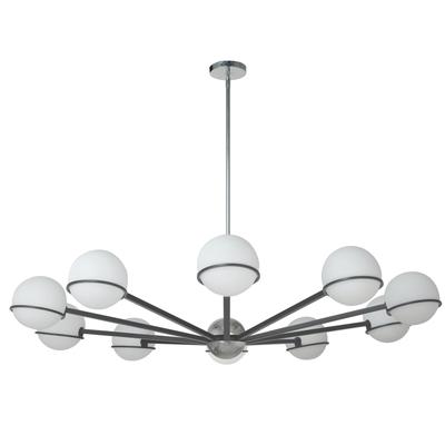 Dainolite Sofia 50 Inch 10 Light Chandelier - SOF-5010C-MB-PC