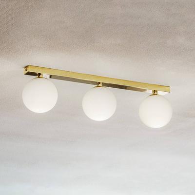 Argon Deckenlampe Fatis Opalglas/messing 3-flammig lang Image
