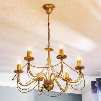 EMIBIG LIGHTING Kronleuchter Tori 6, sechsflammig, gold Image