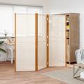 vidaXL 3-Panel Room Divider Cream White 210x180 cm