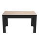 Table à Manger pour 4/6 Personnes L140x90 cm - Décor chêne et noir