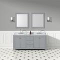 Randolph Morris Atwell 72 Inch Modern Double Console Vanity with Rectangular Undermount Sinks - Gray RM18-728GY-SWH