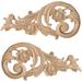 7 1/2"W x 3 1/2"H x 1/2"D (Each Side) Small Rose Scrolls (Pair)