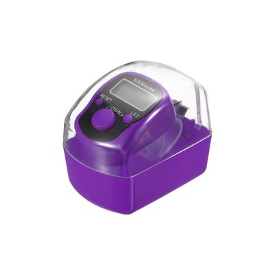 Finger Tally Counter 5 Digital LED Display with Case for Counting - Purple